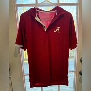 Crimson Polo Shirt with Embroidered Logo